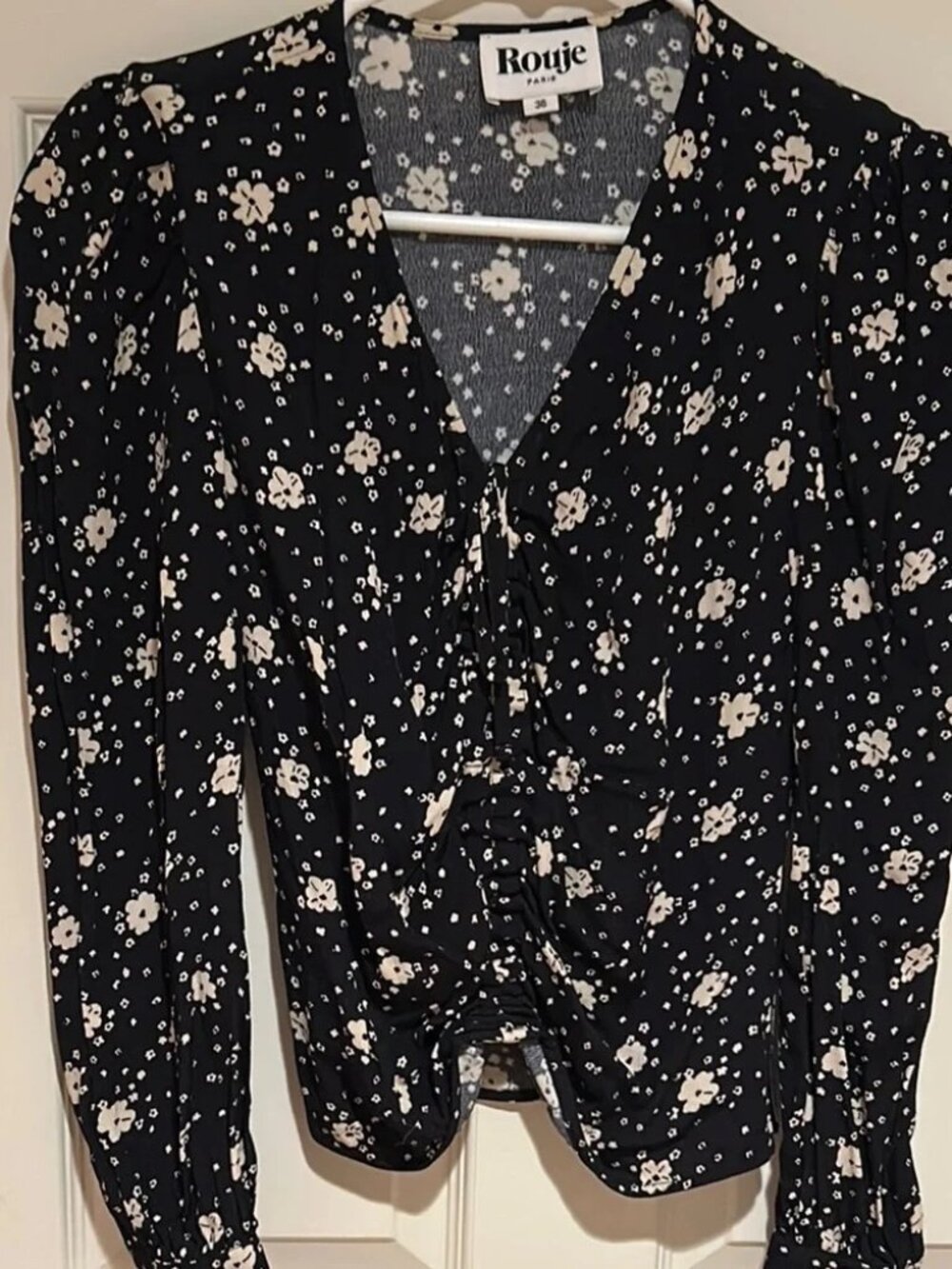 Rouje Black Floral Women's Top